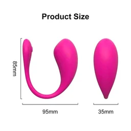 Bluetooth Love Egg Vibrator for Women - Silicone, 95*85*35mm, Tickle Me Pink
