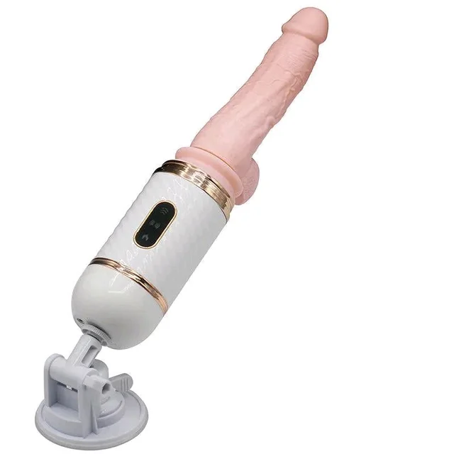Remote Control Dildo Sexual Machine - ABS+ Soft Silicone, 6 Inch, Cameo