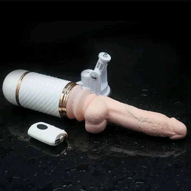 Remote Control Dildo Sexual Machine - ABS+ Soft Silicone, 6 Inch, Cameo