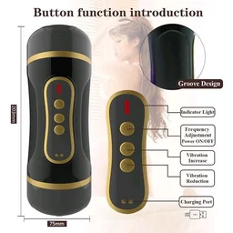 Dual Head Realistic Vibrating Pocket Pussy - Men, Silicone+ABS, Black