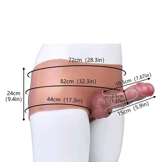 Premium Silicone Hollow Strap On Dildo - Couple, Silicone+ABS, 5.5 Inch