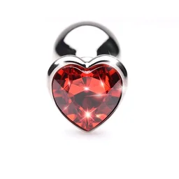 Heart Base Stainless Steel Anal Plug - Stainless steel, Small