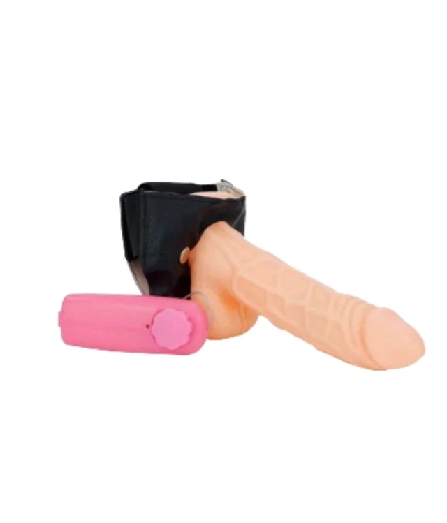 Hollow Strap-on Dildo - Couple, Silicone, 8.5 Inch