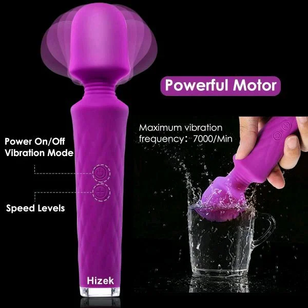 Mini Wand Vibrator 20 Speeds - Pink Flamingo, Silicone