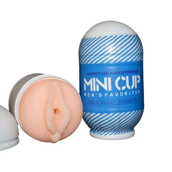 New Arrival Mini Masturbator Cup – 4inch - Soft Silicone, 4 Inch, Web Orange