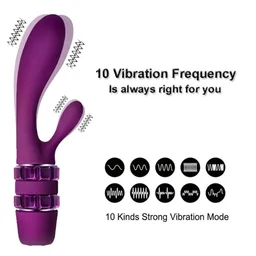 Powerful G-Spot Vibrator - High Grade Silicone, Purple, 5.2 Inches