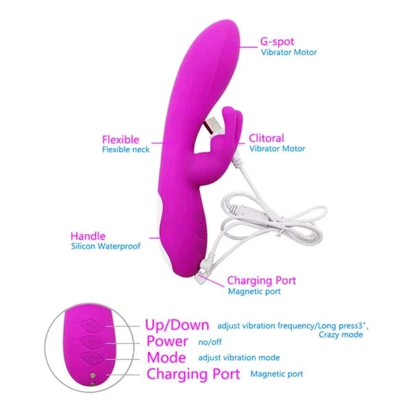 Devilish Rabbit Vibrator – ADAM’S WEAPON - Silicone
