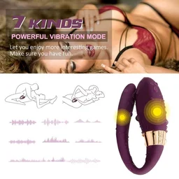 U Shape G-Spot Wireless Vibrator Rechargeable - Silicone, Ripe Plum