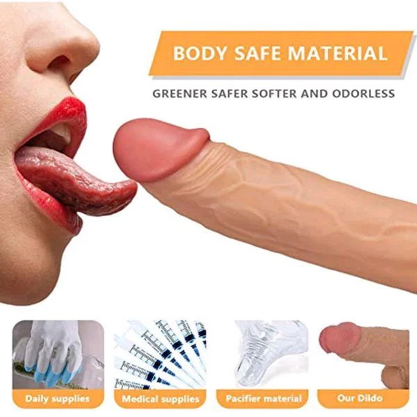 KANGYA Autometic Thrusting Realistic Dildo - Tan, Body Safe Silicone + Abs