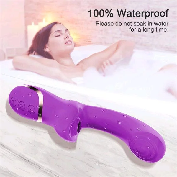 G-spot Clitoral Sucking Rabbit Vibrator - Silicone+ Abs, Electric Violet