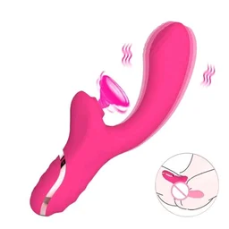 G-spot Clitoral Sucking Rabbit Vibrator - Silicone+ Abs, Pink Flamingo