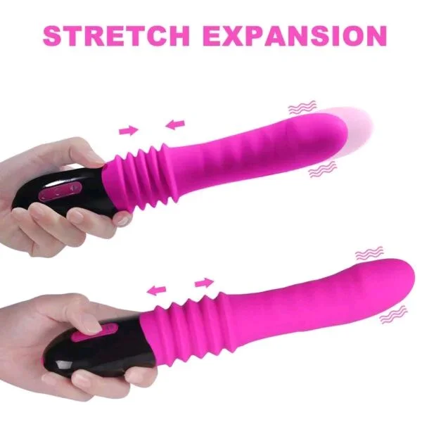 Nelson Thrusting Vibrator - Black, Abs+ Silicone, Insertable: 6.2 Inches