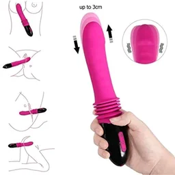 Nelson Thrusting Vibrator - Black, Abs+ Silicone, Insertable: 6.2 Inches