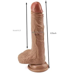 Realistic Dildo with Strong Two Layer Silicone Suction Cup - 6 inches