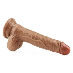 Realistic Dildo with Strong Two Layer Silicone Suction Cup - 8 inches
