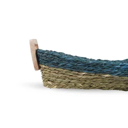 Organic Handmade Sabai Grass Bread Basket - 3 in, 3 in, 14 in