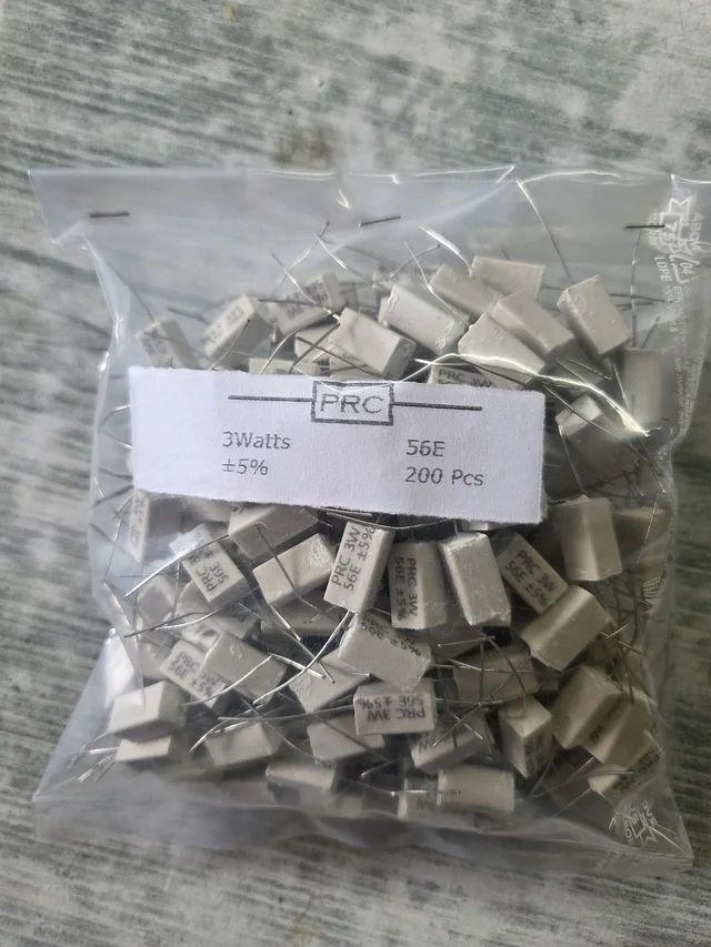 PRC 3W 56E Ceramic Encased Resistors : WWR - 7*7*15 (Length X Width X Height), White, 0.004