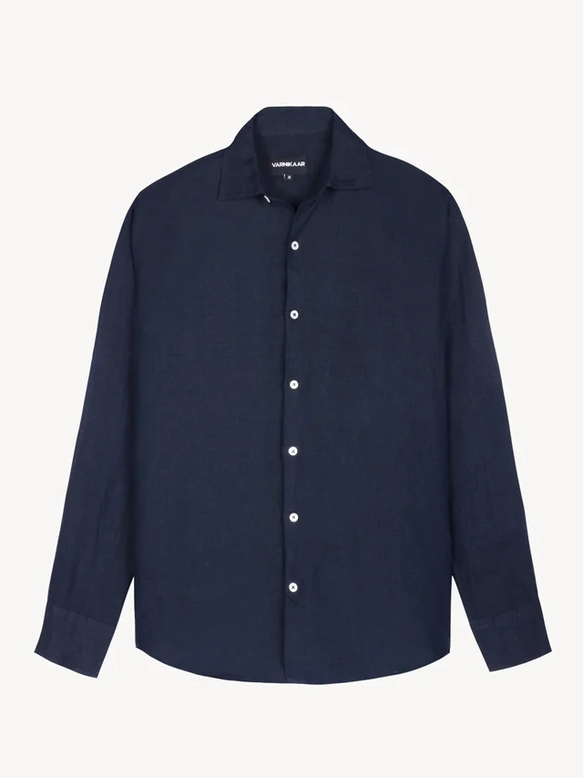 Blue Duskfall European Linen Shirt