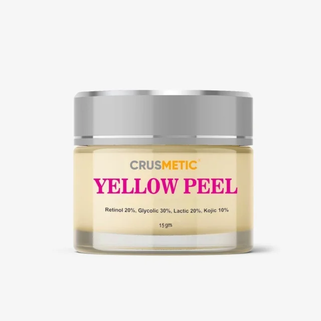 Crusmetic Yellow Peel Reduce Dark Spots | Pigmentation|Improve Skin Colour | Wrinkles and helps in anti-ageing.