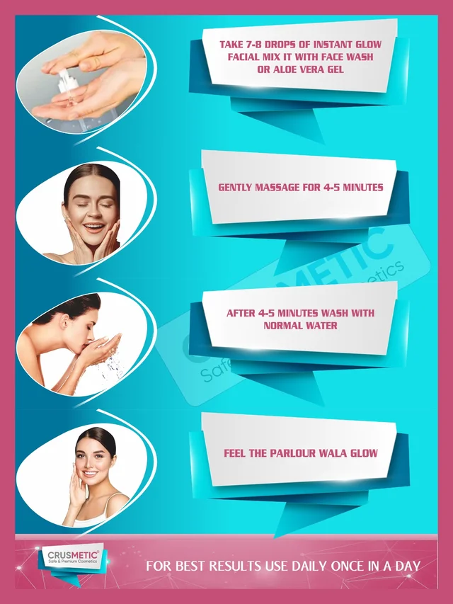 Instant Glow Facial - Parlour Vala Glow Ab Ghar Par, Sirf 5 Minute Mai! - 30 ml