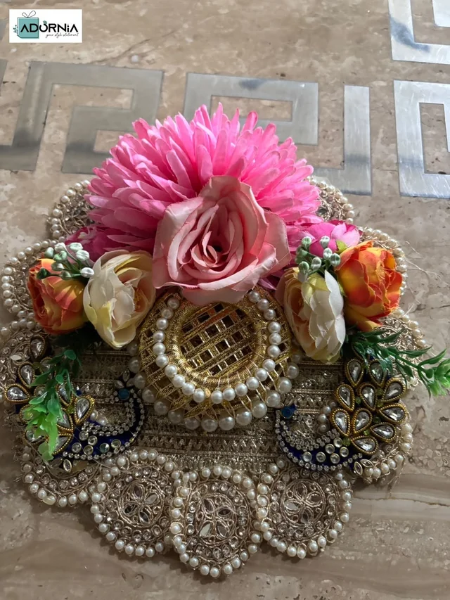 Floral Tea Light Rangoli - 8 Inches