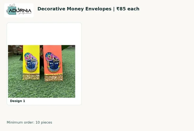 Decorative Money Envelopes - ₹85 Each