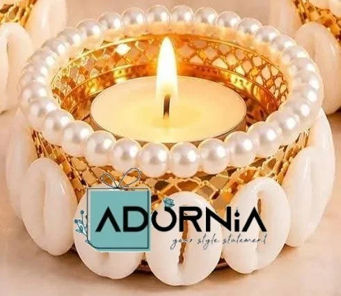 Kodi Cowrie And Pearl Tea Light Holder