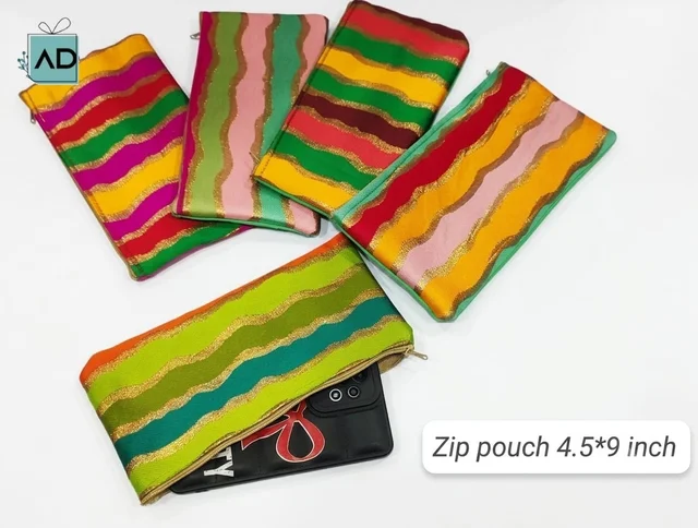 Gift Pouch With Zip - 4.5 x 9 Inch - MOQ 20