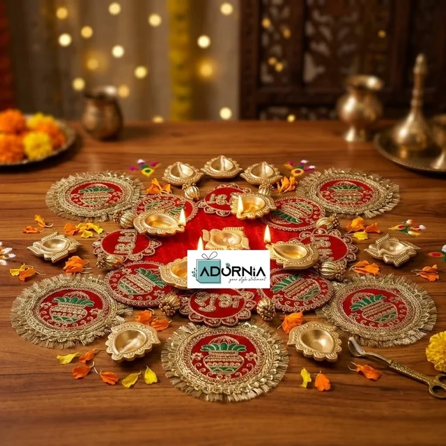 Shubh Labh Rangoli Decor Set - 13 Pieces