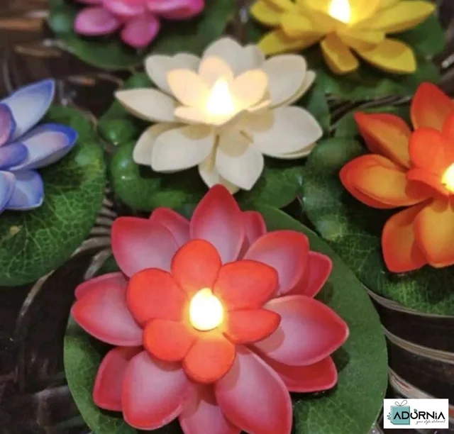 Lotus Water Sensor Led Light 6pc