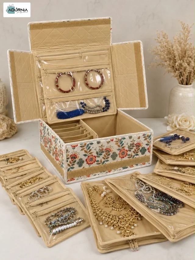 Blossom Extra-Large Jewellery Storage Organiser Bag