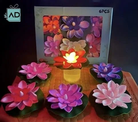 Floating Lotus - Set of 6 (Assorted Colours)