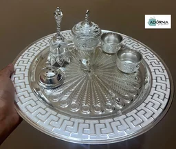 Enamel Work Pooja Thali Set - 12 Inches