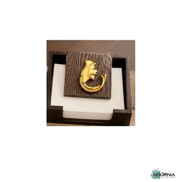 Brooch-Embellished Wooden Napkin Holder