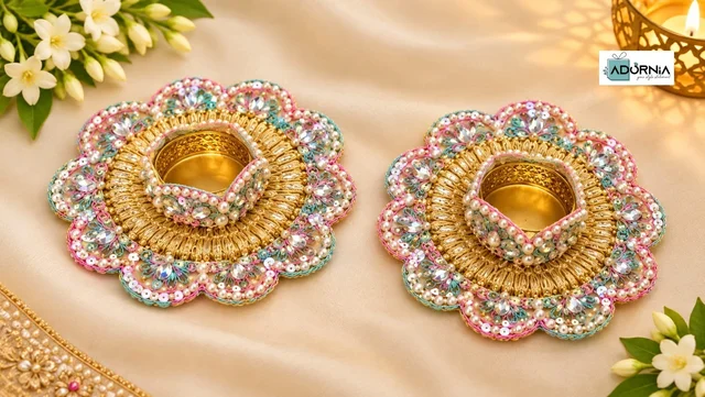 Floral Tealight Holder Set - 2 Pieces