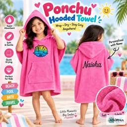 Personalized Cotton Ponchu Hooded Towel - 2-5 years