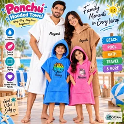 Personalized Cotton Ponchu Hooded Towel - 2-5 years