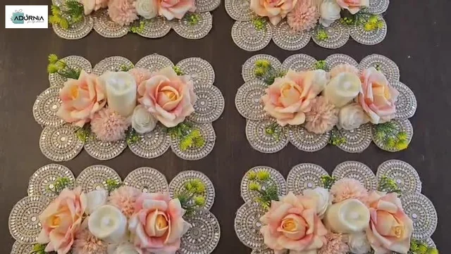 Floral LED Candle Decoration - 12 X 6 Inch, MOQ 2