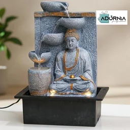 Polyresin Buddha Cascading Bowl Fountain - 18 Inch - Sandstone