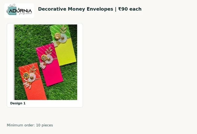 Decorative Money Envelopes - ₹90 Each