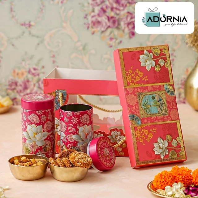 Jumbo Diwali Gift Hamper - 2 Jars in Lid Box