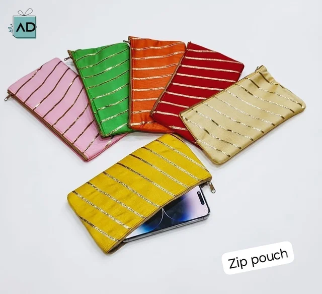 Gift Pouch With Zip - 4.5 x 9 Inch - MOQ 20
