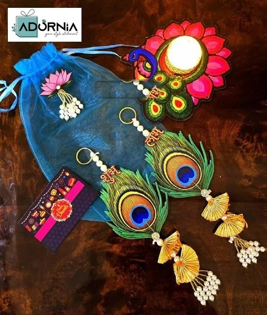 Peacock Theme Potli Diwali Gift Hamper - Single hamper