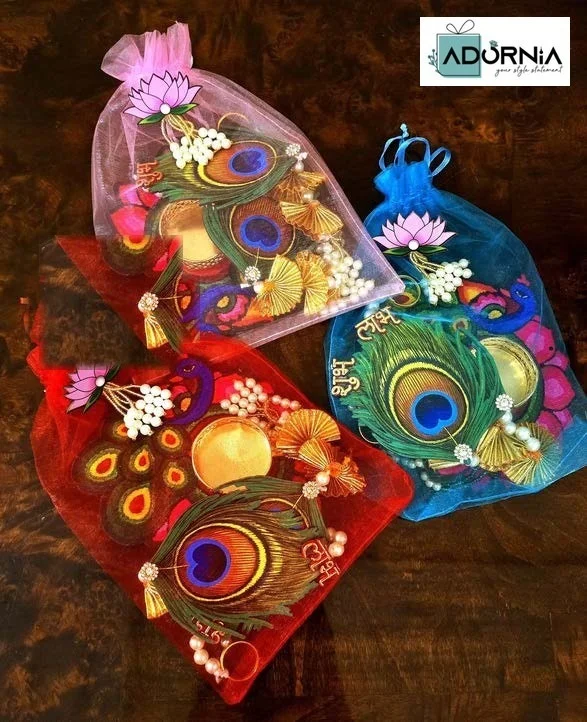 Peacock Theme Potli Diwali Gift Hamper - Single hamper
