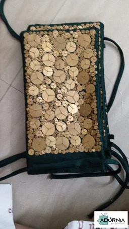 Metal Tikki Mobile Pouch with Crossbody Sling - Pink