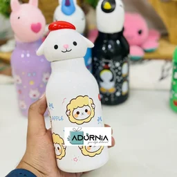 Animal Theme Plastic Water Bottle - 500 ml - Unicorn