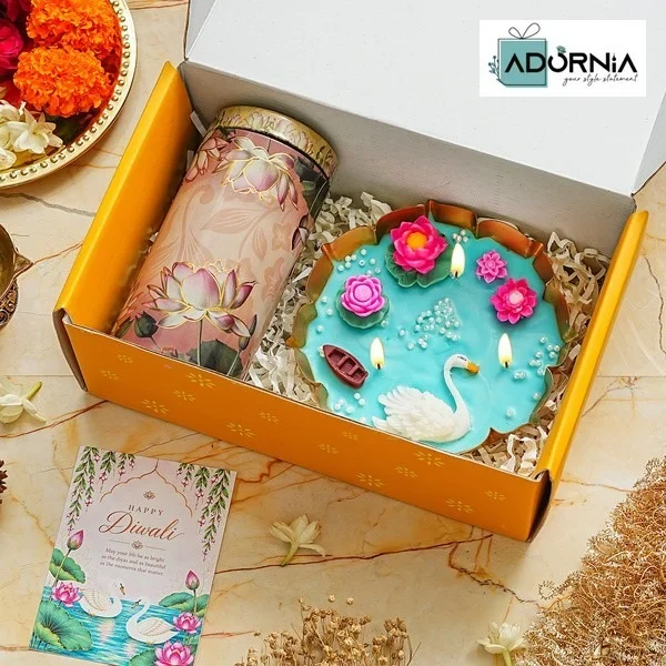 Pink Petals Diwali Gift Hamper - Almonds