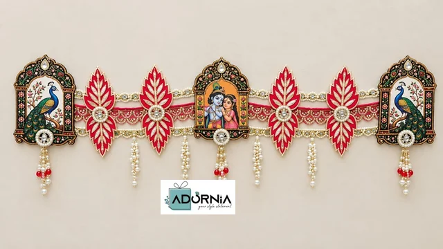 Radha Krishna Peacock Toran - 40 Inch