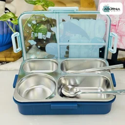 Dino Lunch Box 4 Grid Stainless Steel Insulated 850 Ml