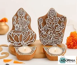 Wooden Lakshmi Ganesha Diya Gift Hamper
